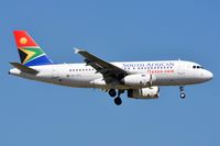 ZS-SFL @ FAJS - SAA A319 landing in JNB. - by FerryPNL