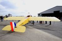 F-PMSG @ LFFQ - Morane-Saulnier Type G (replica), Displayed at La Ferté-Alais airfield (LFFQ) Airshow 2015 - by Yves-Q