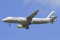 SX-DGK @ LFPG - Airbus A320-232, Short approach rwy 27R, Roissy Charles De Gaulle Airport (LFPG-CDG) - by Yves-Q