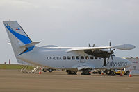 OK-UBA @ EGFF - Let 410 UVP-E, Citywing Ronaldsway based, previously SP-TXA, running the Anglesey service, parked up.