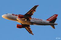 G-EZIK @ EGPF - Sunset departure from Glasgow EGPF - by Clive Pattle