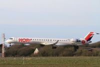 F-HMLI @ LFRB - Bombardier CRJ-1000, On final rwy 25L, Brest-Bretagne airport (LFRB-BES) - by Yves-Q