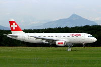 HB-IJN @ LSGG - Airbus A320-214 [0643] (Swiss International Air Lines) Geneva-International~HB 23/07/2004 - by Ray Barber