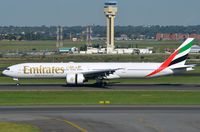 A6-EGY @ FAJS - Emirates B773 deploying its reverse system to come to a halt in JNB. - by FerryPNL