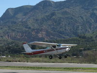 N5443L @ SZP - 1980 Cessna 152, Lycoming O-235 115 Hp, takeoff climb Rwy 22 - by Doug Robertson