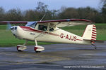 G-AJJS @ EGNW - now with its new wheel spats fitted - by Chris Hall