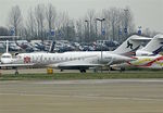 B-8196 @ EGGW - This 2010 Bombardier BD-700-1A10, c/n: 9412 is tightly parked on the Harrods ramp at Luton - by Terry Fletcher