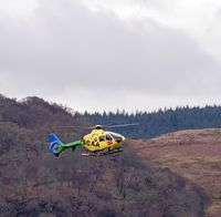 G-SCAA @ EGEO - In the markings of the Scottish Charity Air Ambulance, G-SCAA lands at Oban Airport for fuel. - by Jonathan Allen