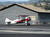 N32135 @ SZP - 1941 Waco UPF-7, Continental W670 220 Hp radial, arguably one of the prettiest classic vintage biplanes, taxi to Rwy 22 - by Doug Robertson