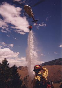 N166EH - Bucket drop. Salmon, Idaho 2001 - by Eric Cullen