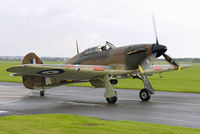 G-HURI @ EGSU - Taxiing out to display at the Duxford Autumn Airshow 2013. - by Arjun Sarup