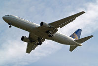 N643UA @ EGLL - Boeing 767-322ER [25093] (United Airlines) Home~G 13/05/2011. On approach 27R.