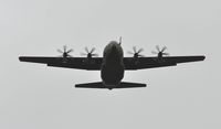 ZH885 - Off airport. RAF Hercules C.5 aircraft from the Brize Norton Transport Wing on a long approach to Runway 22 at Swansea Airport, Wales, UK for a low fly by. Thanks for the s/n Derek. - by Roger Winser