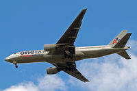 N796AN @ EGLL - Boeing 777-223ER [30796] (American Airlines) Home~G 12/05/2011. On approach 27R old scheme and One World titles - by Ray Barber