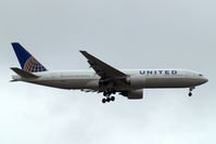 N27015 @ EGLL - Boeing 777-224ER [28678] (United Airlines) Home~G 14/06/2013. On approach 27L. - by Ray Barber