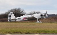 G-EGRV @ EGFH - Resident RV-8 (Raven 3) in Team Raven's revised scheme for the 2016 display season. - by Roger Winser