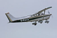G-RUIA @ EGFH - Skyhawk, Cambrian flying Club, previously PH-AXA, seen departing runway 28 en-route to MOD St Athan for maintenance. - by Derek Flewin