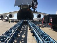 UR-82007 @ KCLT - Preparing to load 100 ton rotor by Siemens - by R Day