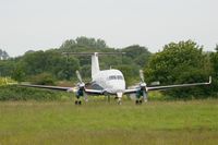 F-HBCC @ LFRB - Beech 1900D, Lining up prior take off rwy 25L, Brest-Bretagne Airport (LFRB-BES) - by Yves-Q
