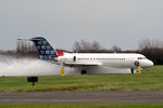 PH-MKC @ EGTC - The prototype of the Fokker 70 undergoing wet landing trials at Cranfield Airport in 1994. - by Malcolm Clarke