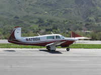 N4786H @ SZP - 1979 Mooney M20J 201, Lycoming IO-360 A&C 200 Hp, landing roll Rwy 22 - by Doug Robertson