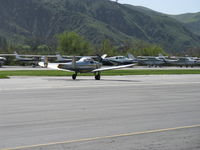 N99711 @ SZP - 1946 ERCO Ercoupe 415-D, Continental O-200 100 Hp upgrade, landing roll Rwy 22 - by Doug Robertson