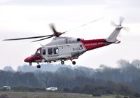 G-CILP @ EGFH - Visiting HM Coastguard SAR helicopter (Rescue 187) departing for it's base at MOD Saint Athan. - by Roger Winser