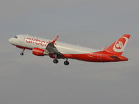 D-ABNO @ EDDT - Airbus A320-214(WL) departing Berlin-Tegel. - by moxy
