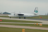 OO-VLF @ EGCC - Vizion Air (VLM Airlines) Fokker 50 OO-VLF Manchester Airport - by David Burrell