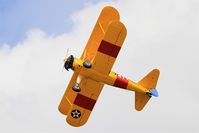F-AZJR @ LFFQ - Boeing PT-13D Kaydet (E75), On display, La Ferté-Alais Airfield (LFFQ) Air show 2015 - by Yves-Q