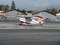 N1603G @ SZP - 1968 Champion 7ECA CITABRIA, Lycoming O-235 115 Hp, landing roll Fwy 22, dual instruction flight - by Doug Robertson