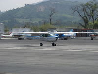 N704JH @ SZP - 1976 Cessna 150M, Continental O-200 100 Hp, another landing roll Rwy 22 - by Doug Robertson