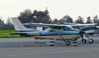 N5228N @ KRHV - California-based 1980 Cessna 182Q parked on the transient ramp at Reid Hillview Airport, San Jose, CA. - by Chris Leipelt