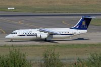 QQ101 @ LFBO - British Aerospace Avro 146-RJ100, Taxiing to holding point rwy 14R, Toulouse-Blagnac Airport (LFBO-TLS) - by Yves-Q