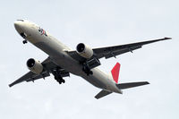 JA735J @ EGLL - Boeing 777-346ER [32434] (JAL-Japan Airlines) Home~G 01/07/2010. On approach 27R. - by Ray Barber
