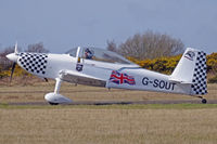 G-SOUT @ EGFH - RV-8, Ravens Fomation Team, Sleap based, previously G-CDPJ, taxxing back after practicing at EGFP, seen in its 2016 colour scheme. - by Derek Flewin