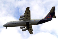 OO-DWD @ EGLL - British Aerospace BAe 146-RJ100 [E3324] (Brussels Airlines) Home~G 01/07/2010. On approach 27R. - by Ray Barber