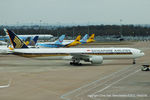 9V-SNC @ EGCC - Singapore Airlines - by Chris Hall