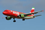 EC-JHJ @ EGNT - Airbus A320-211 on approach to Rwy 25 at Newcastle Airport in 2006. - by Malcolm Clarke