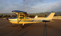 N9802E @ KRHV - New locally-based 1975 Cessna 182P parked at the south tie downs at Reid Hillview Airport, San Jose, CA. This aircraft now has a shelter. - by Chris Leipelt