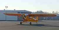 N468AR @ KMOD - Locally-based 1946 Luscombe 8A taxing in for the Saturday Pancake breakfast at Modesto County Airport, Modesto, CA. - by Chris Leipelt