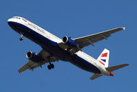G-MEDJ @ EGLL - Airbus A321-231 [2190] (British Airways) Home~G 07/04/2015. On approach 27R Now with new white tail rudder.