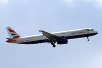 G-MEDJ @ EGLL - Airbus A321-231 [2190] (British Airways) Home~G 24/06/2015. On approach 27L with new white tail rudder.