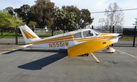 N5551W @ KRHV - Locally-based 1962 Piper PA-28-150 parked at its tie down at Reid Hillview Airport, San Jose, CA. - by Chris Leipelt
