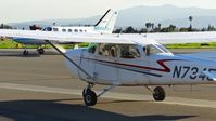 N73454 @ KRHV - Locally-based 1976 Cessna 172M taxing out for departure at Reid Hillview Airport, San Jose, CA. - by Chris Leipelt