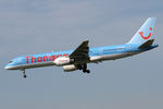 G-BYAO @ EGNT - Boeing 757-204 on finals to 25 at Newcastle Airport, September 2006. - by Malcolm Clarke