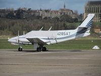 N285AT @ EGKA - bit blurry due to very high winds - by magnaman
