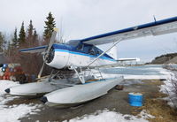 CF-JRO @ CEZ5 - In winter storage at Schwatka Lake float base (CEZ5), Whitehorse, Yukon. - by Murray Lundberg