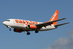 G-EZJS @ EGNT - Boeing 737-73V on approach to 25 at Newcastle Airport, September 2006. - by Malcolm Clarke