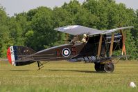 F-AYBF @ LFFQ - Bristol F.2B Fighter, Taxiing to parking area, La Ferté-Alais airfield (LFFQ) Airshow 2015 - by Yves-Q